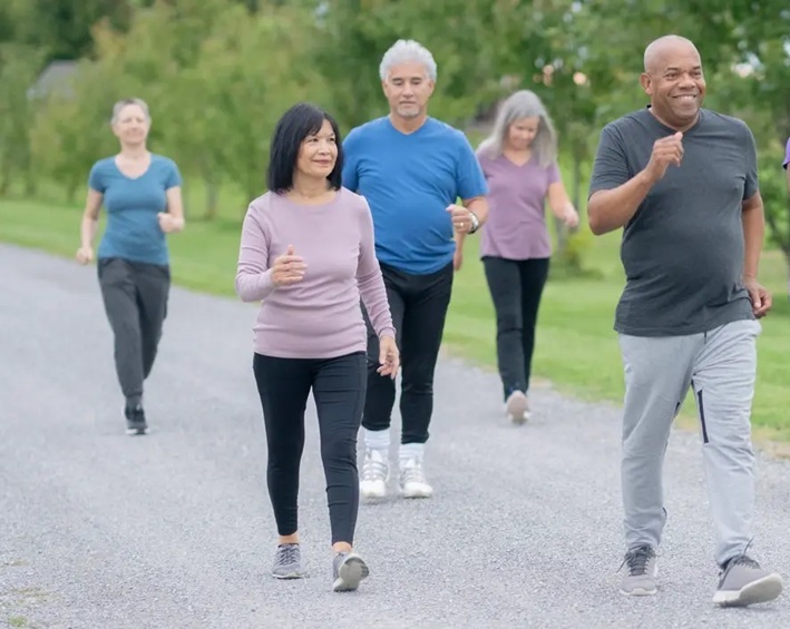 Consistent moderate health habits after 40